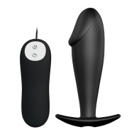 Plug Anal con Forma de Pene Vibrante Pretty Love Negro