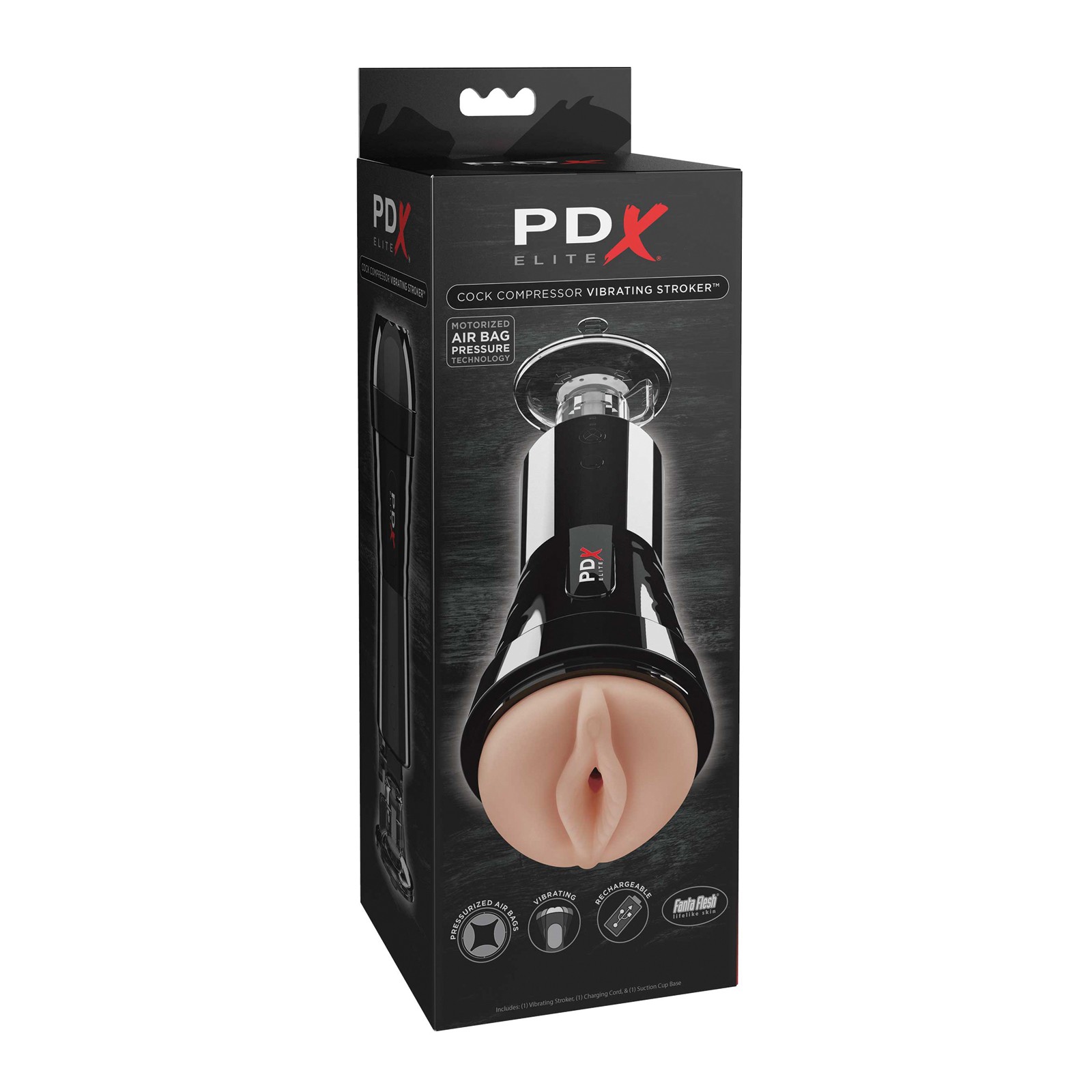 PDX Elite Cock Compressor Vibrating Stroker for Ultimate Pleasure