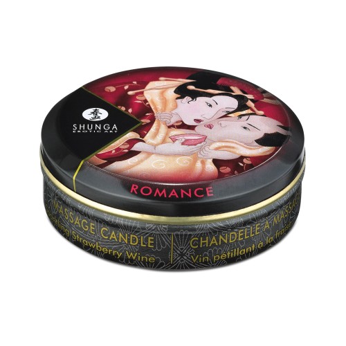 Shunga Mini Massage Candle - Sparkling Strawberry Wine