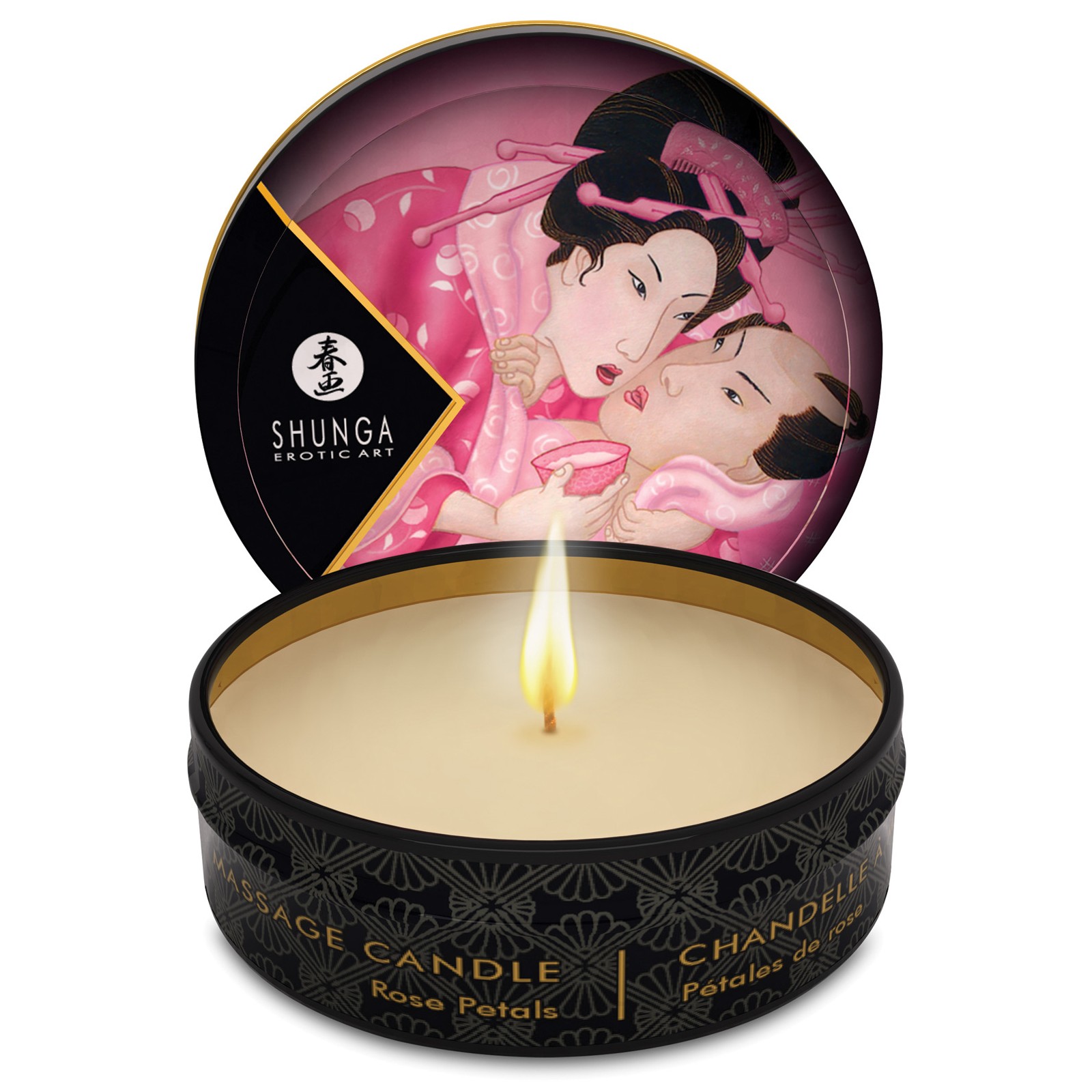 Shunga Aphrodisia Mini Massage Candle - 1 oz Roses