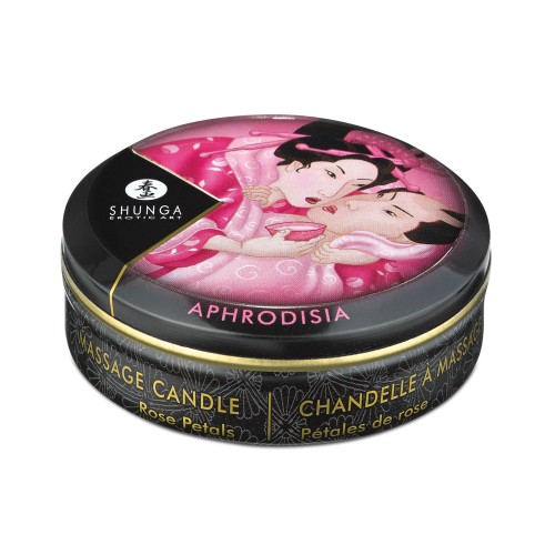 Shunga Mini Vela de Masaje Aromática - 1 oz Rosas