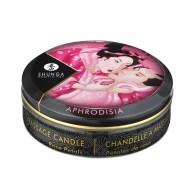 Shunga Mini Vela de Masaje Aromática - 1 oz Rosas