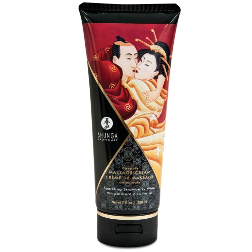 Shunga Kissable Massage Cream Strawberry Wine Online