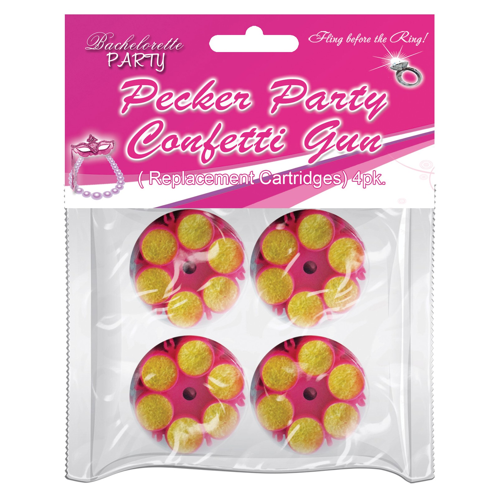 Rainbow Pecker Confetti Refill Pack of 4