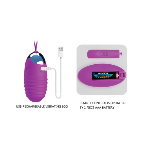 Pretty Love Jessica 12 Function Egg Vibrator in Fuchsia