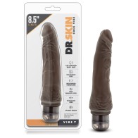 Blush Dr. Skin Vibe 7 Vibrating Dildo in Chocolate