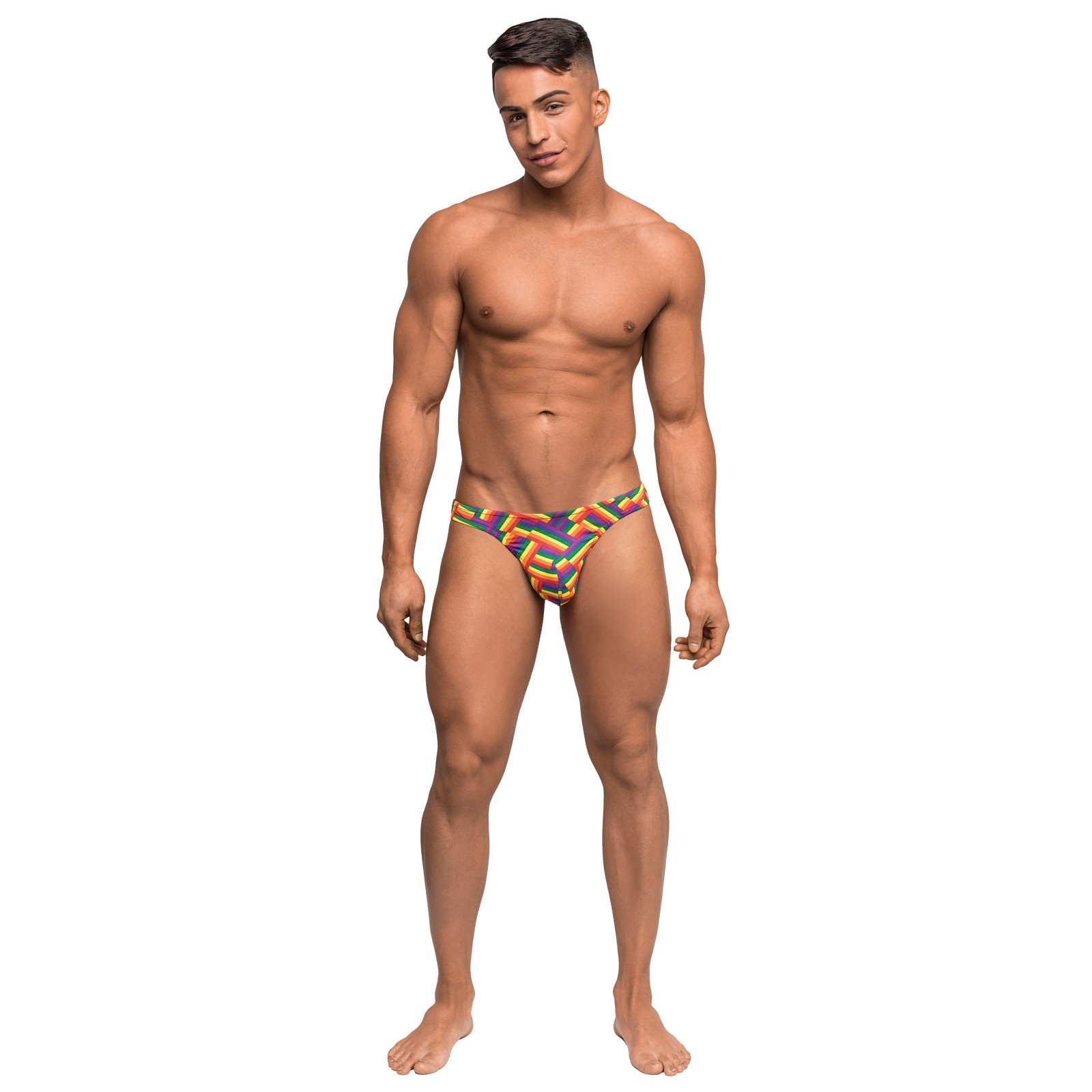 Pride Fest Contoured Pouch Bong Thong Rainbow L/XL