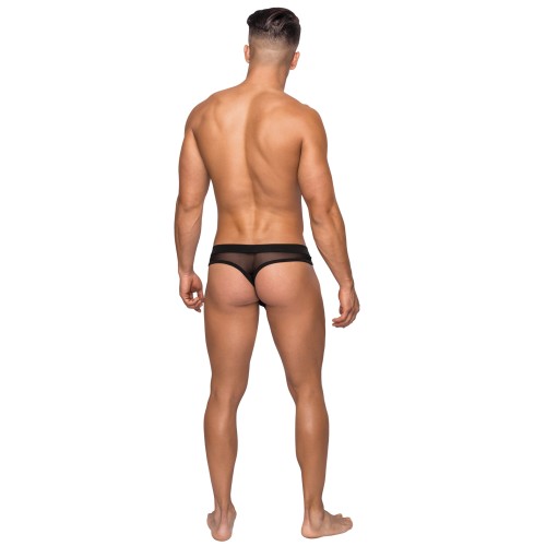 Tanga de Malla Elástica Hoser Negro L/XL