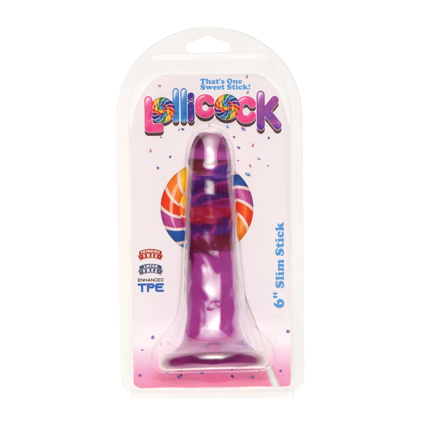 Lollicock 6" Slim Stick - Grape Ice para Diversión Definitiva