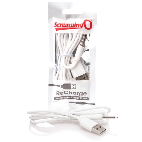 Screaming O Recharge Charging Cable White