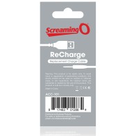 Screaming O Recharge Charging Cable White