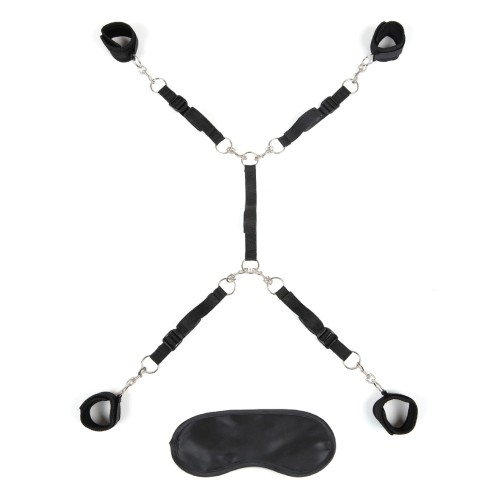 Lux Fetish Bed Spreader - 7-Piece Bondage Kit for Ultimate BDSM Play