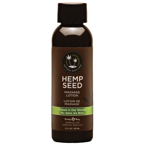 Earthly Body Hemp Seed Massage Lotion Naked in the Woods