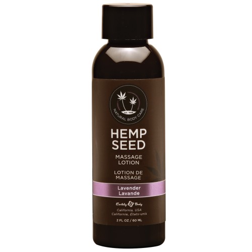 Loción de Masaje Earthly Body Semilla Cáñamo Lavanda 2 oz