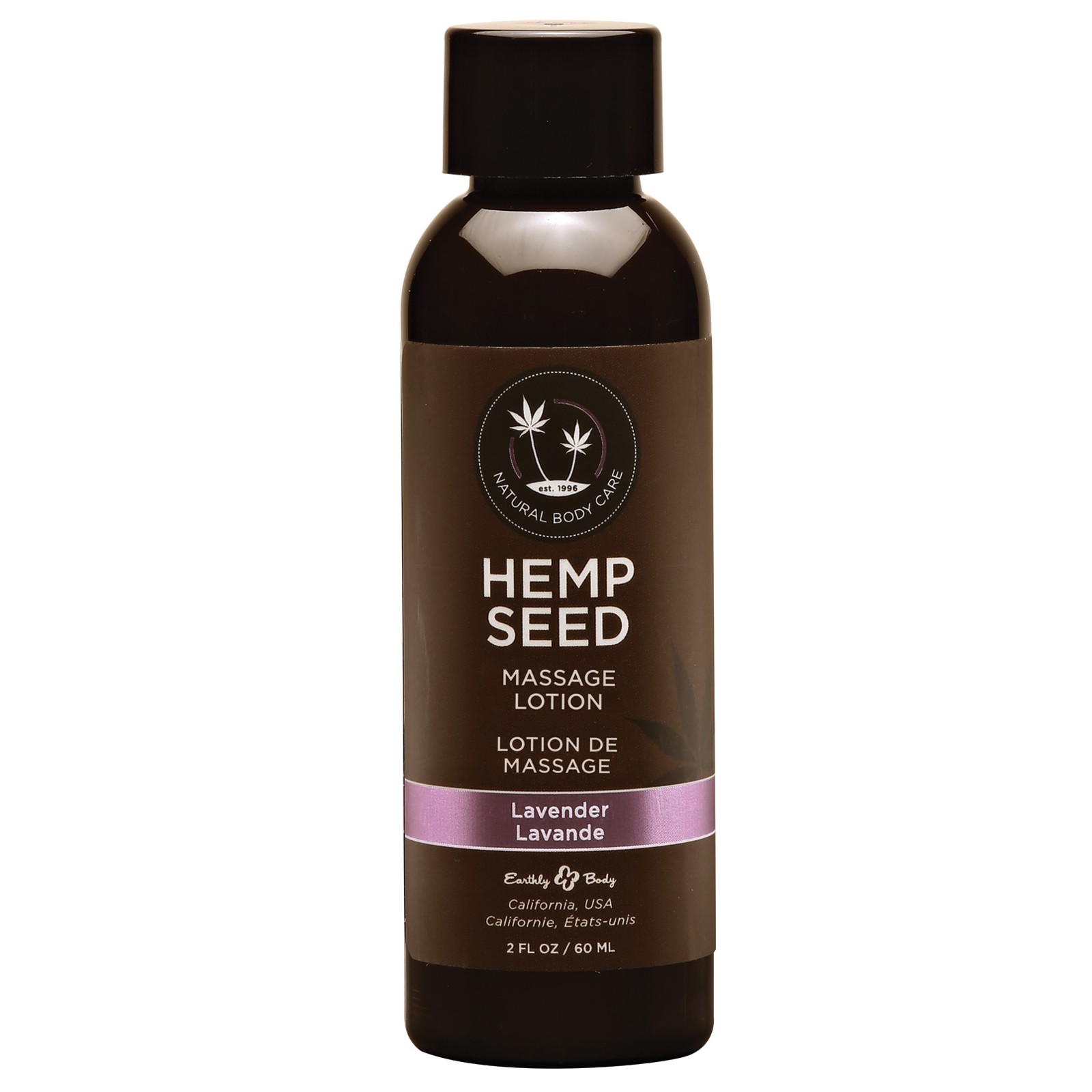 Earthly Body Hemp Seed Massage Lotion Lavender 2 oz