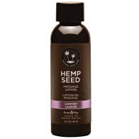 Earthly Body Hemp Seed Massage Lotion Lavender 2 oz