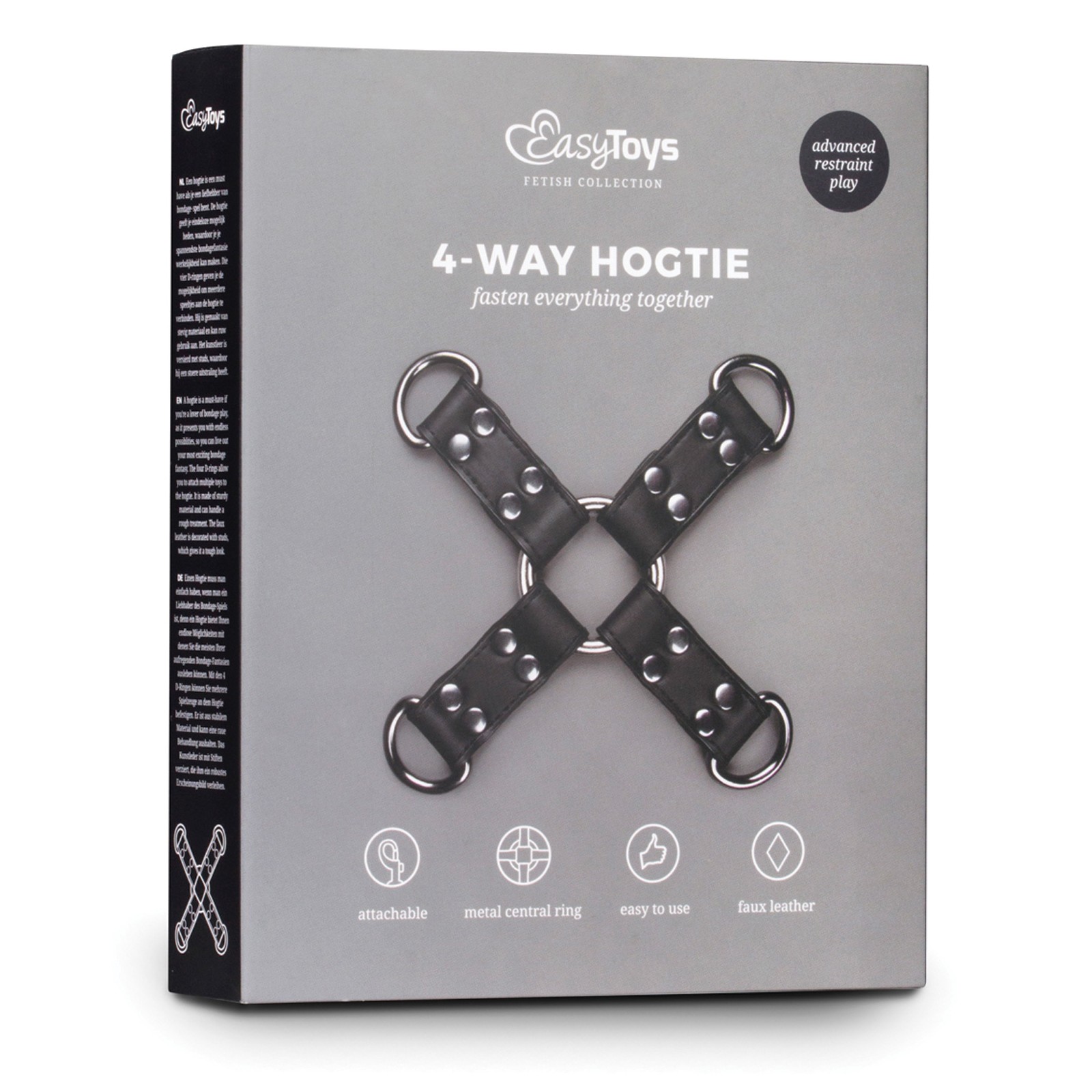 Hogtie de Cuero Sintético Easy Toys Negro