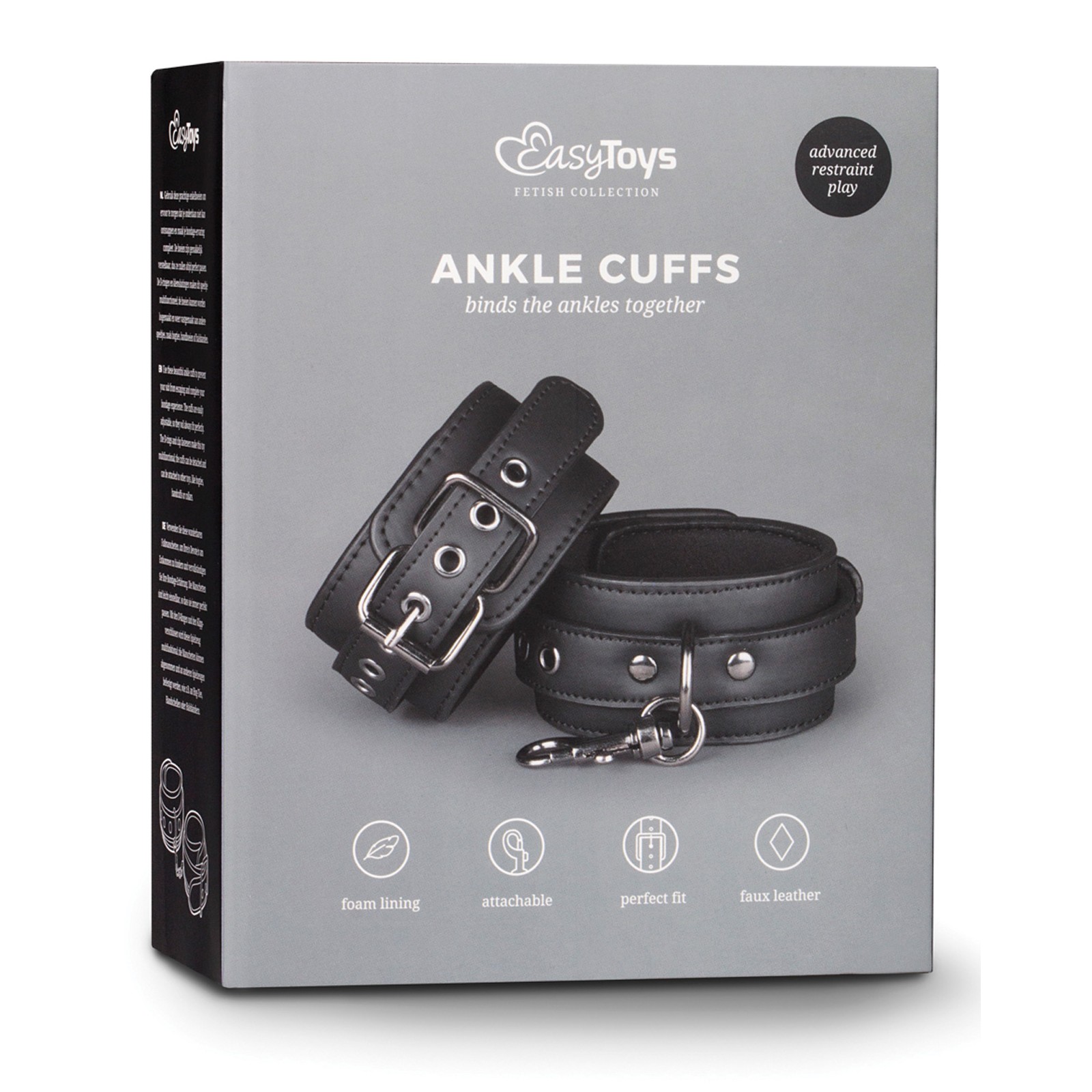 Easy Toys Fetish Ankle Cuffs - Black