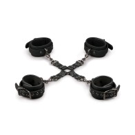 Conjunto Hogtie Negro con Esposas Easy Toys