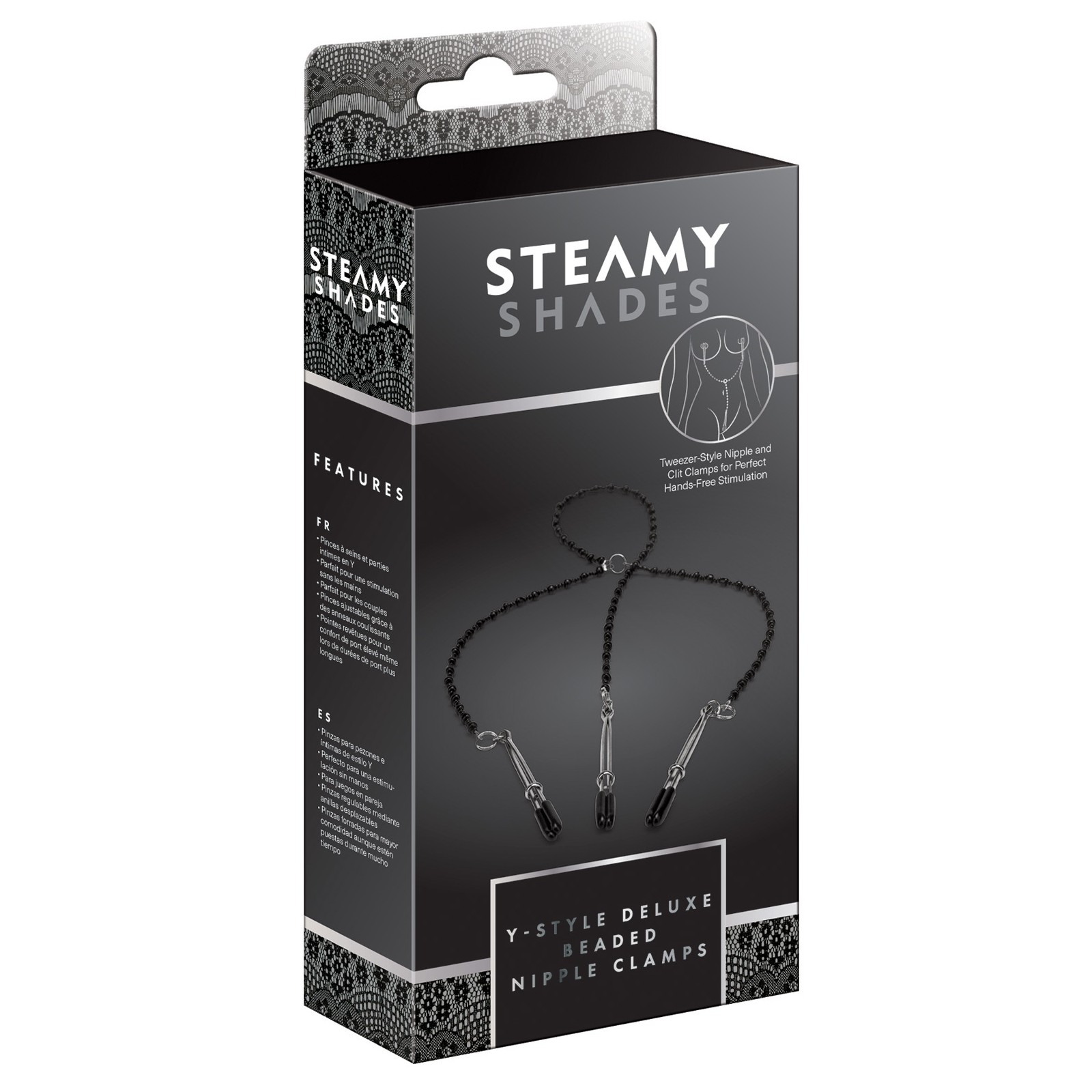 Steamy Shades Y Style Beaded Nipple Clamps