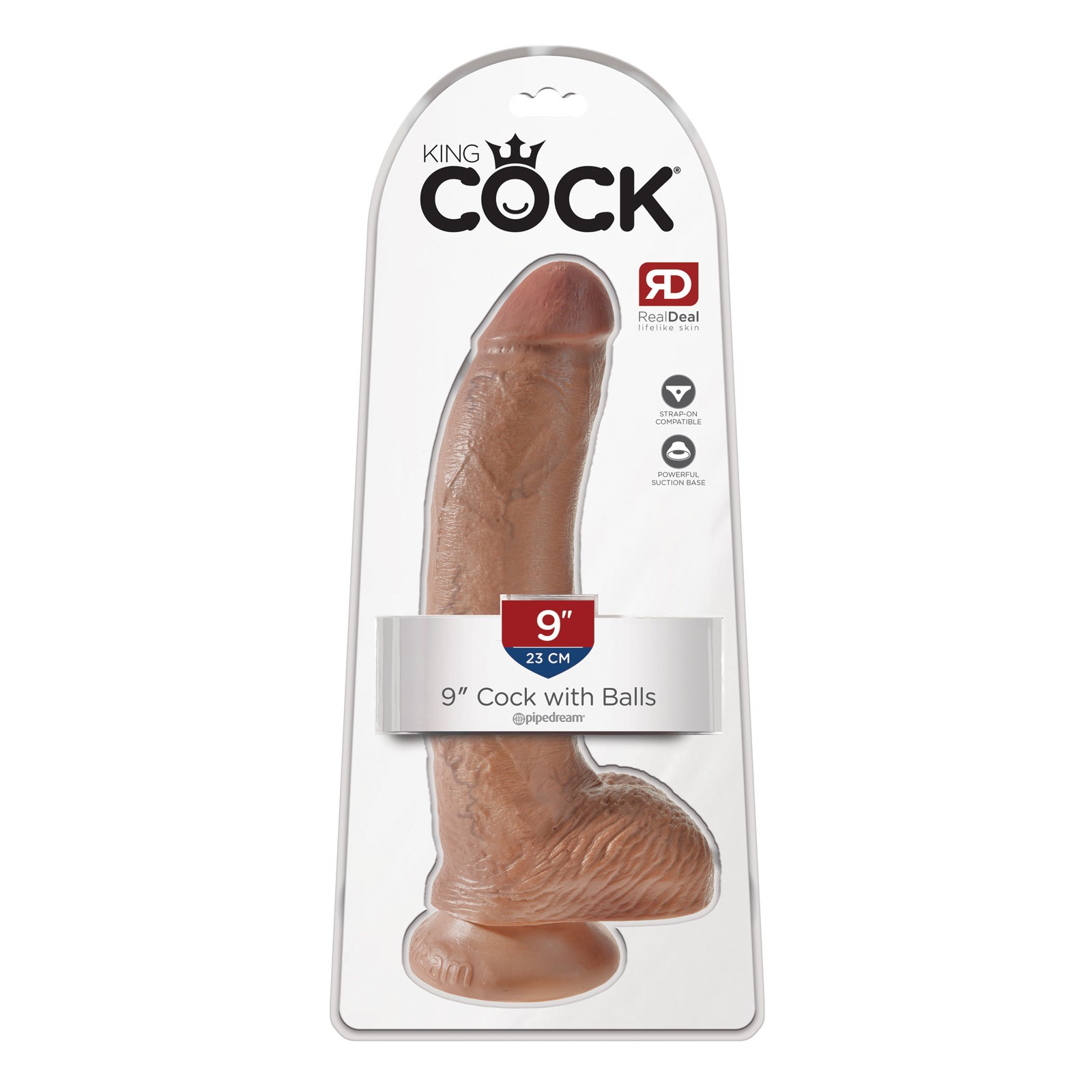 King Cock 9" Dildo with Balls - Realistic Pleasure