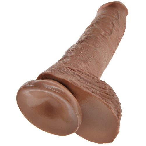 King Cock 10 Inch Dildo with Balls - Tan