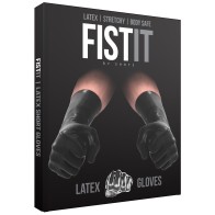 Shots Latex Short Gloves - Black