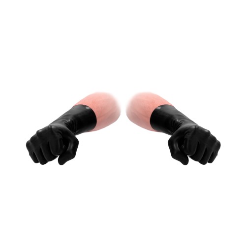 Shots Latex Short Gloves - Black