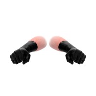 Shots Latex Short Gloves - Black