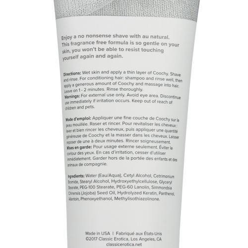 COOCHY Shave Cream 7.2 oz Au Natural