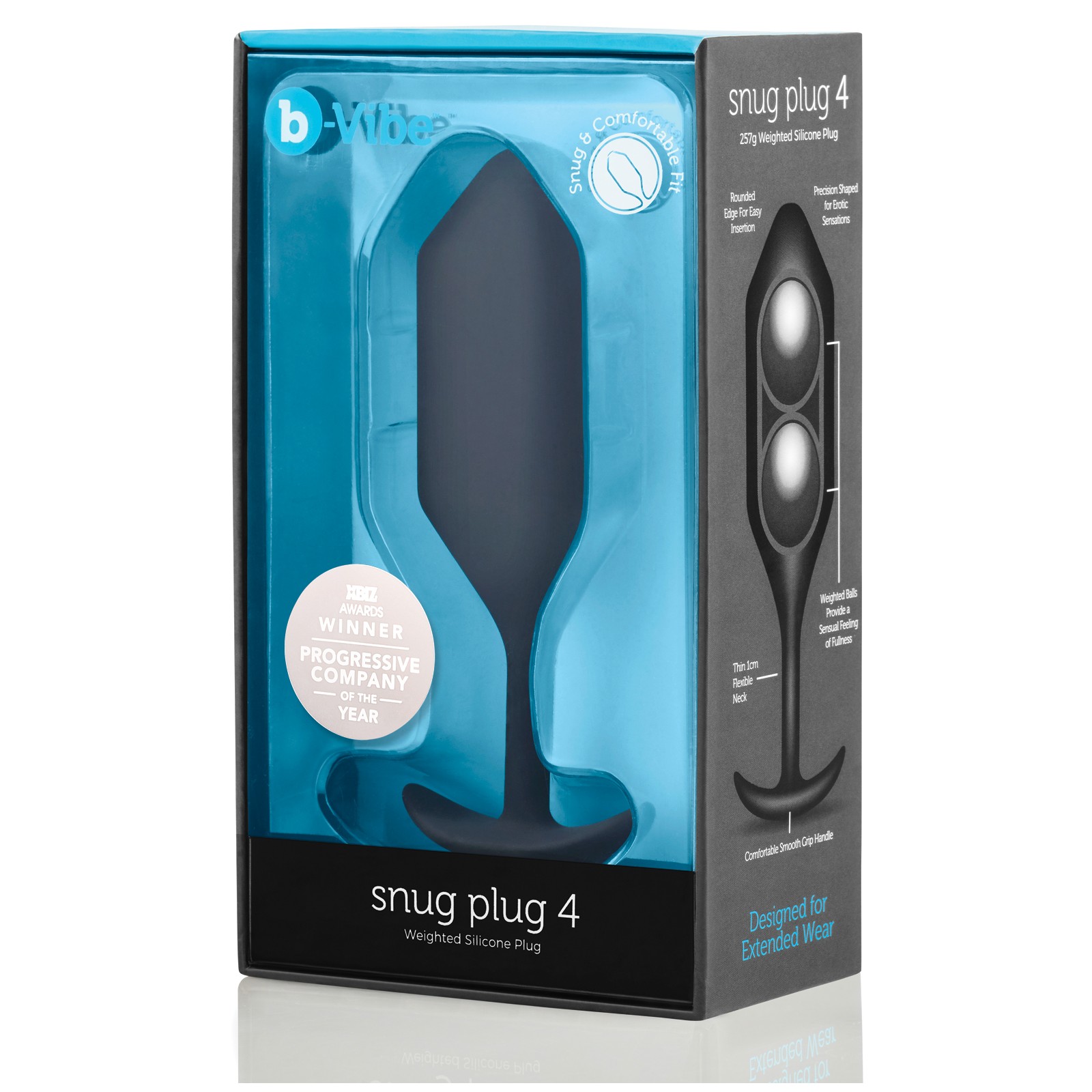 b-Vibe Plug Snug Ponderado 4 - 256 g Negro