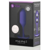 b-Vibe Snug Plug 2 con Peso 114 g - Púrpura