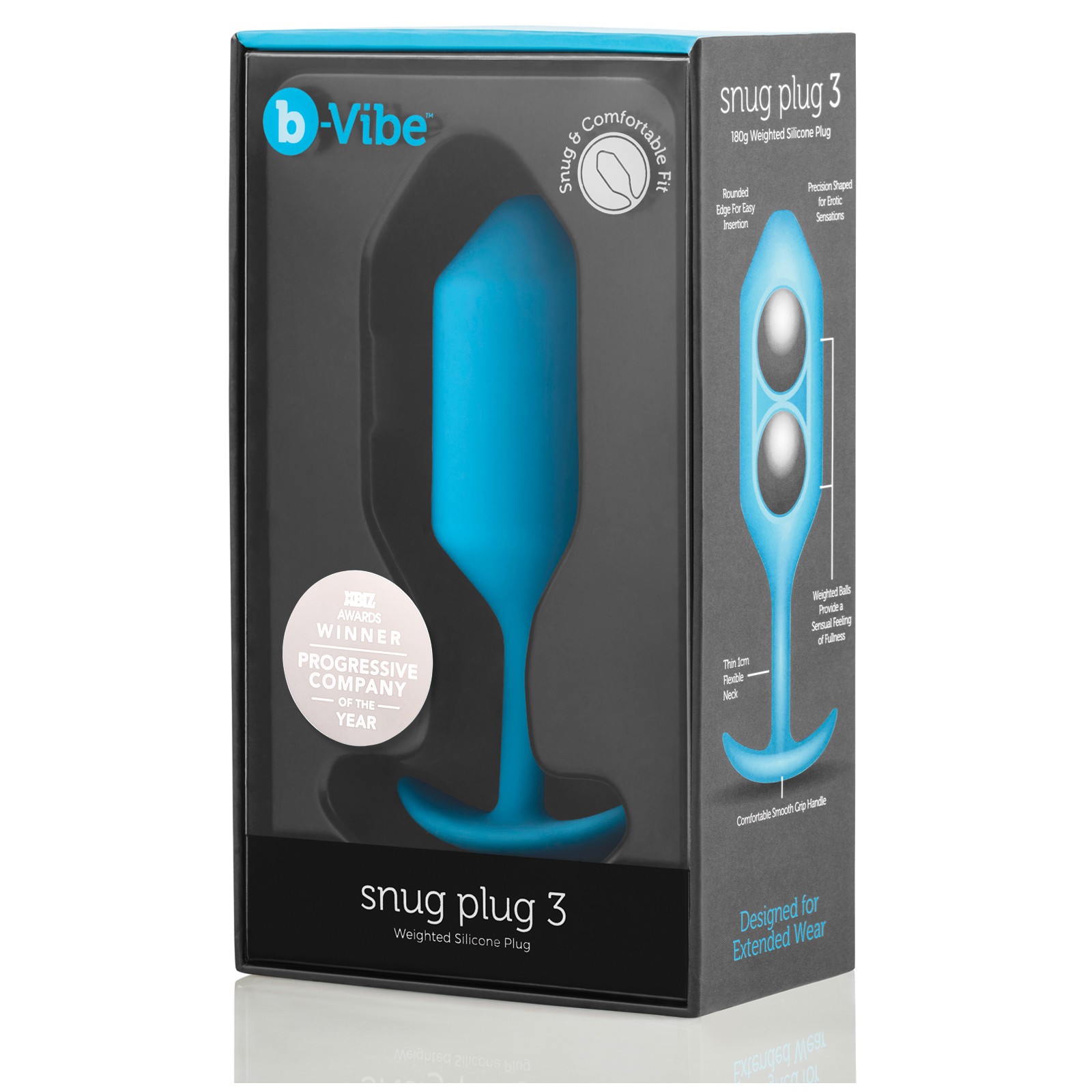 b-Vibe Snug Plug 3 - Plug Anal Confortable y Pesado