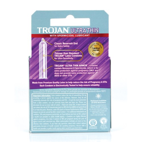 Trojan Ultra Delgada Armor - Sensibilidad y Protección Confiables