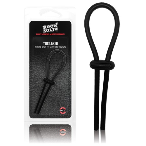 Rock Solid Lasso Adjustable Cockring - Black