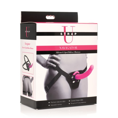 Set de Dildo de Silicona Strap U Navigator para Punto G