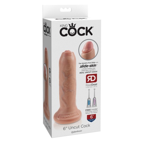 King Cock 6 Inch Uncut Dildo for Realistic Pleasure