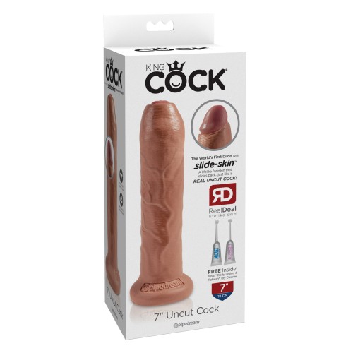 Dildo King Cock 7 Sin Cortar Beige