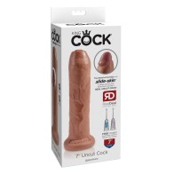 Dildo King Cock 7 Sin Cortar Beige