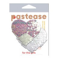 Pastease Premium Color Changing Flip Sequins Heart Pearl White One Size