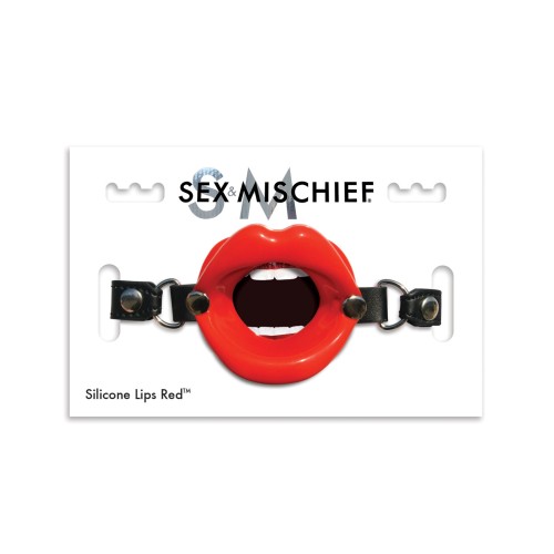 Sex & Mischief Red Silicone Lips Gag