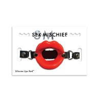 Sex & Mischief Red Silicone Lips Gag