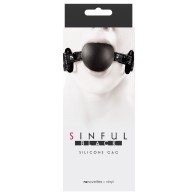 Gag de Silicona Suave Sinful Negro