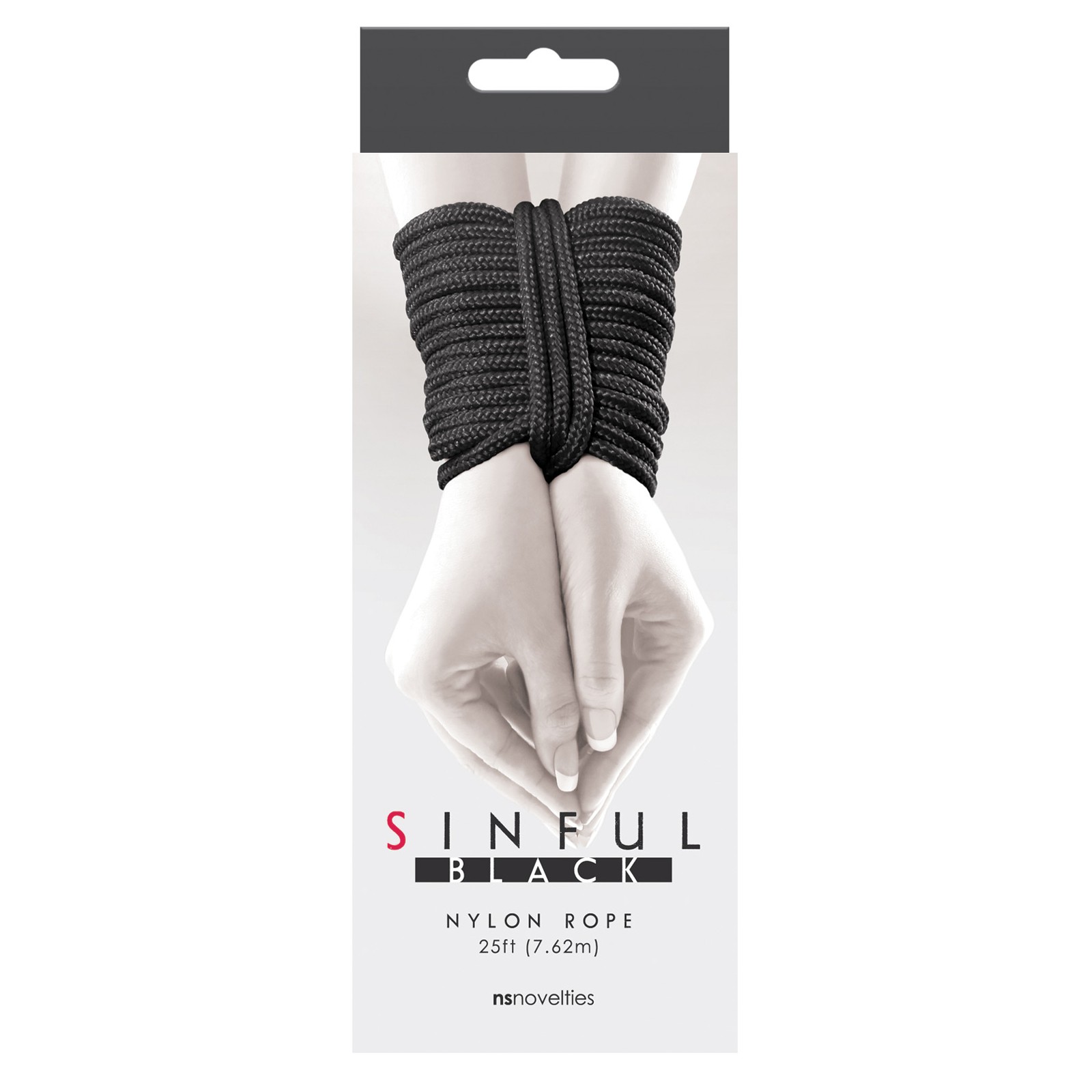 Sinful 25 Feet Nylon Rope Black