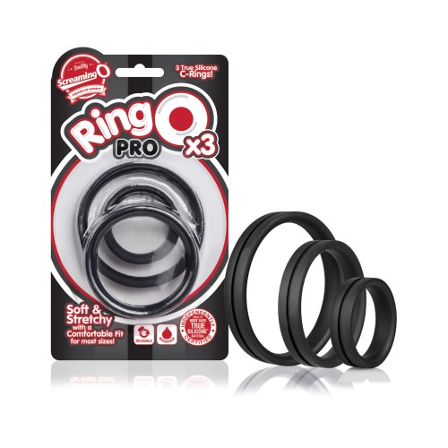 RingO Pro X3 Cock Ring Set - Fun & Pleasure