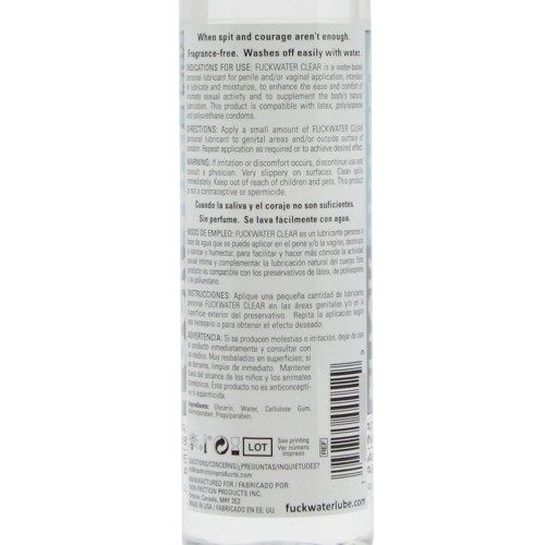 Fuck Water Clear H2O Lubricant 16 oz