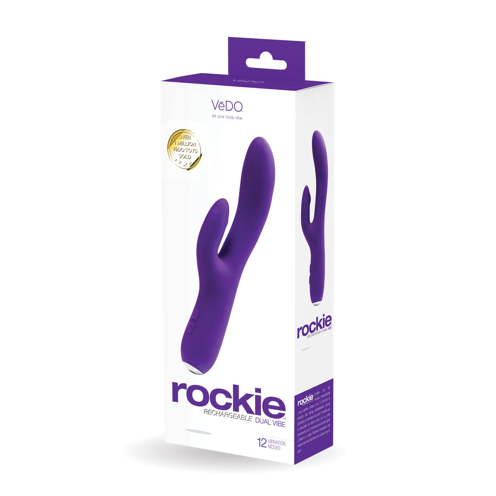 Vibrador Dual Recargable VeDO Rockie para Punto G y Clítoris