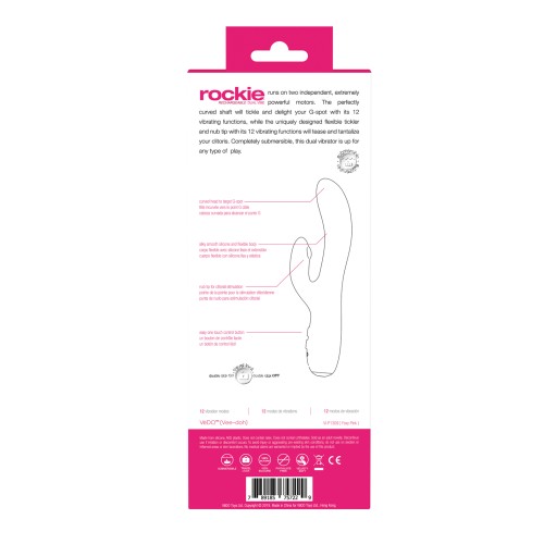 VeDO Rockie Vibrador Doble Recargable Rosa Picante