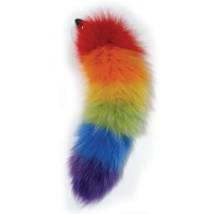 Rainbow Foxy Tail Butt Plug for Colorful Play