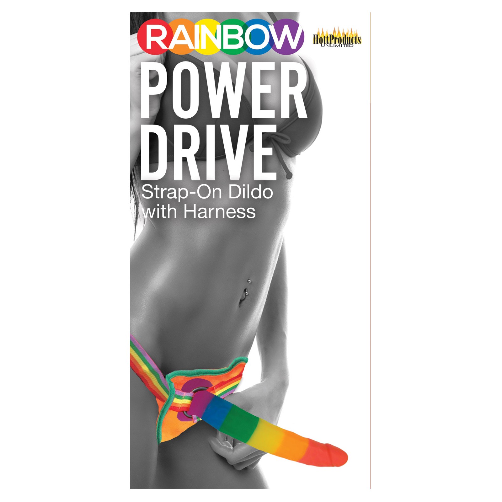 Rainbow 7" Strap-On Dildo